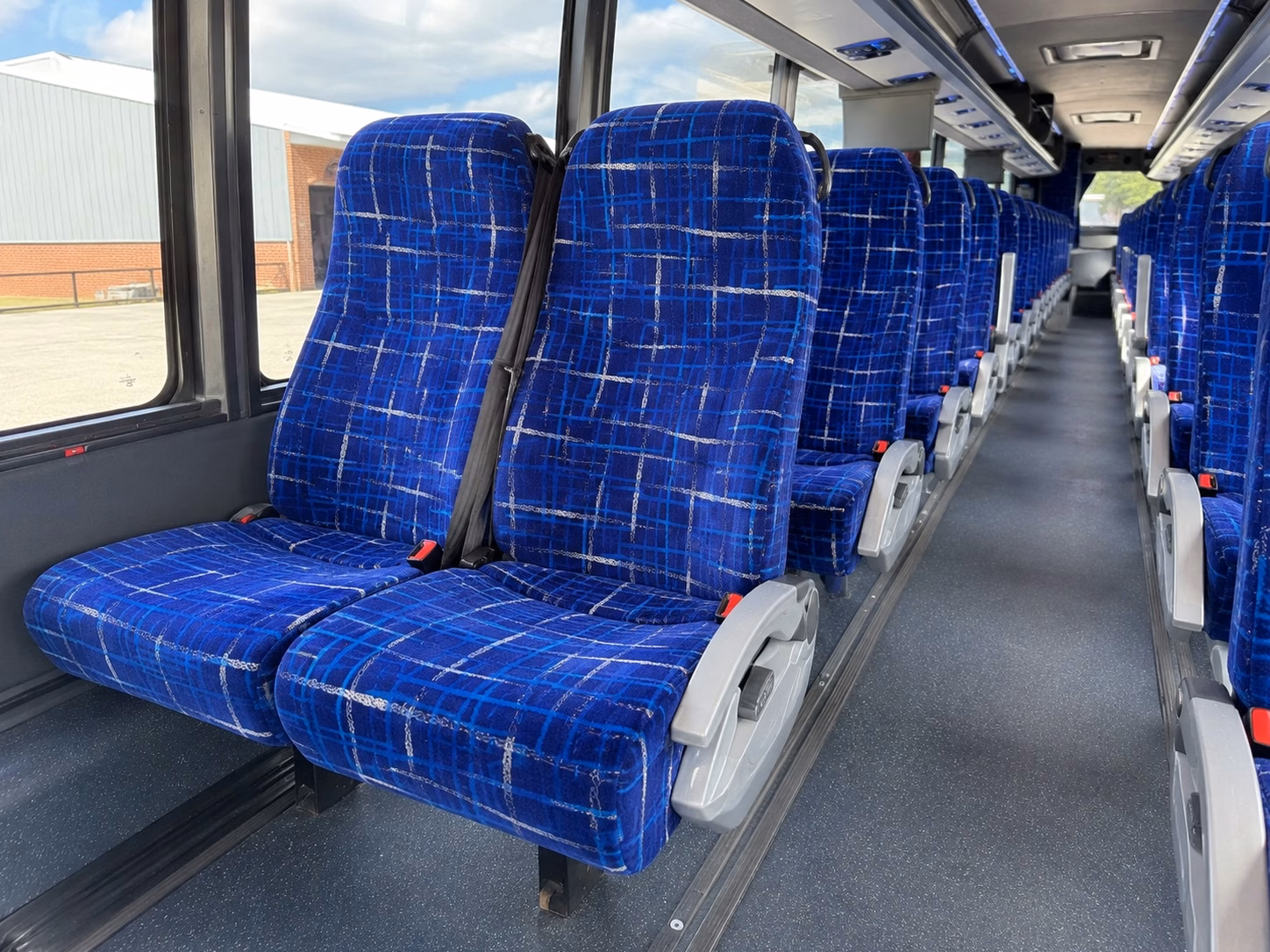 rochester charter bus rental interior